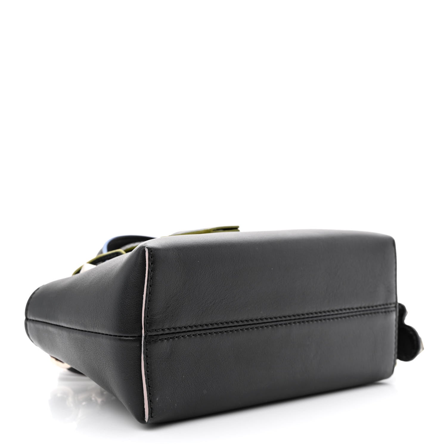 Fendi Vitello Dolce Crystal Croc Tail Mini By The Way Boston Bag Black Multicolor 4 of 10