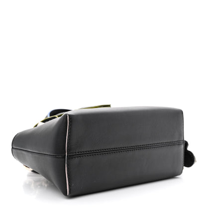 Fendi Vitello Dolce Crystal Croc Tail Mini By The Way Boston Bag Black Multicolor 4 of 10