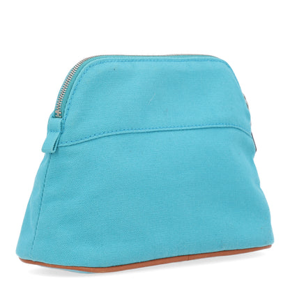 Hermes Cotton Canvas Mini Bolide Travel Cosmetic Pouch Bleu Horizon 3 of 10