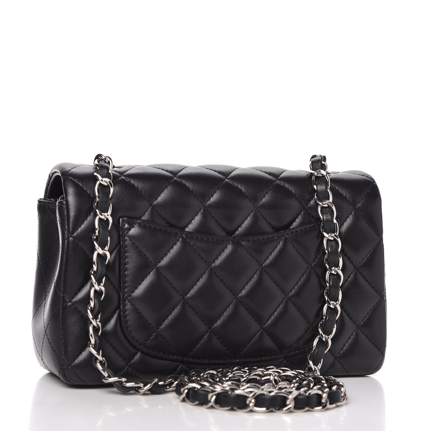 Chanel Lambskin Quilted Mini Rectangular Flap Black 3 of 11
