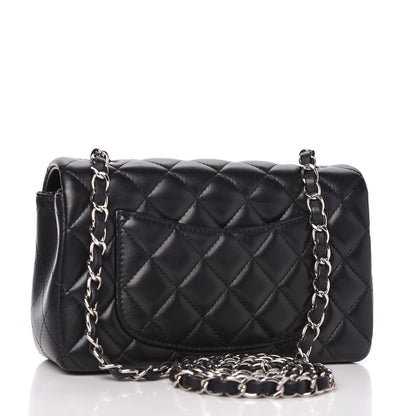 Chanel Lambskin Quilted Mini Rectangular Flap Black 3 of 11