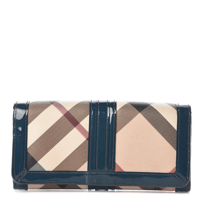 Burberry Nova Check Penrose Continental Wallet Blue 1 of 9
