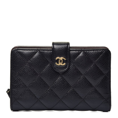 Chanel Caviar Quilted Zipped Pocket Wallet Black 1 of 7