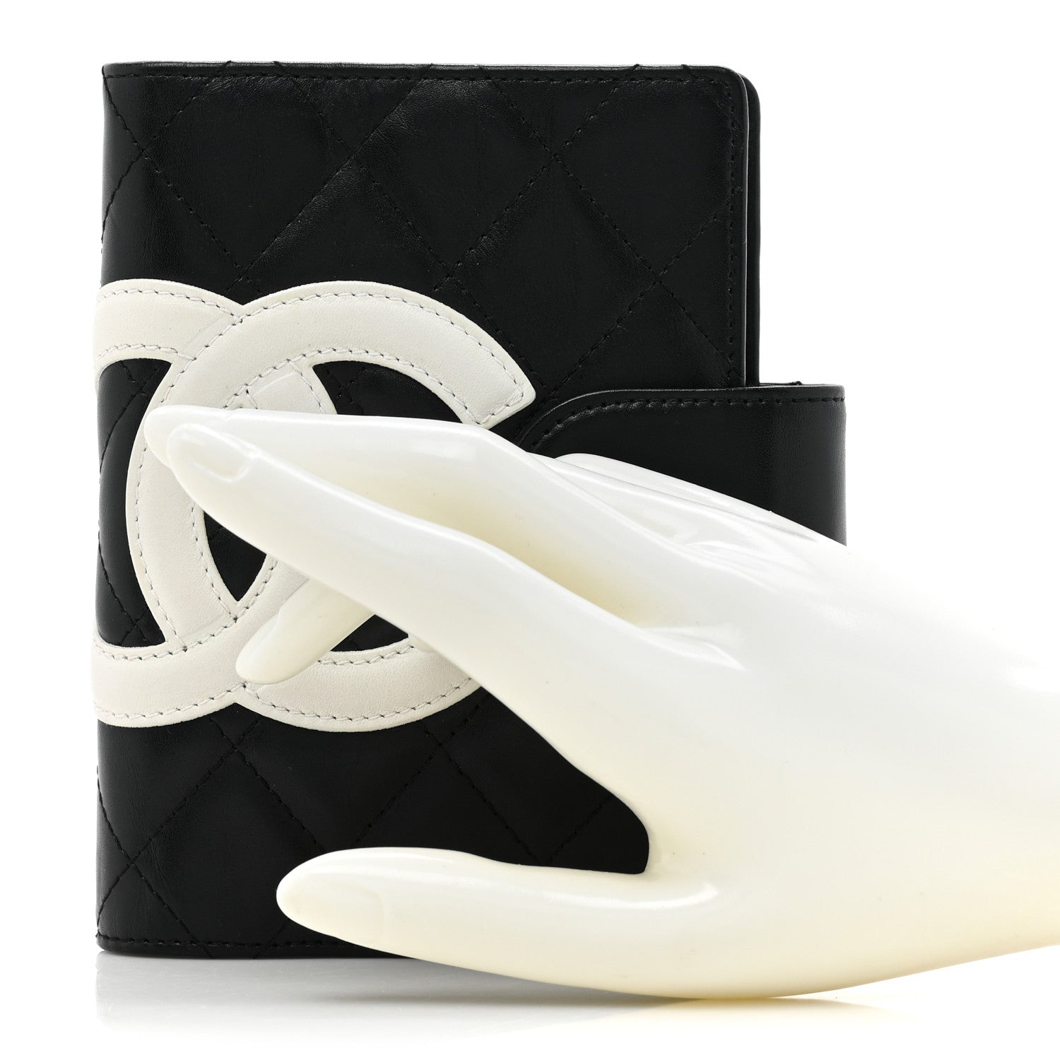 Chanel Calfskin Quilted Small Cambon Agenda Planner Black White 2 of 13