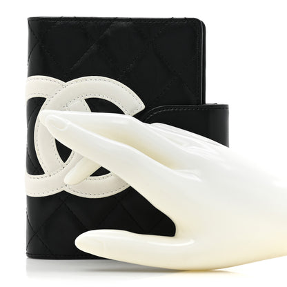 Chanel Calfskin Quilted Small Cambon Agenda Planner Black White 2 of 13