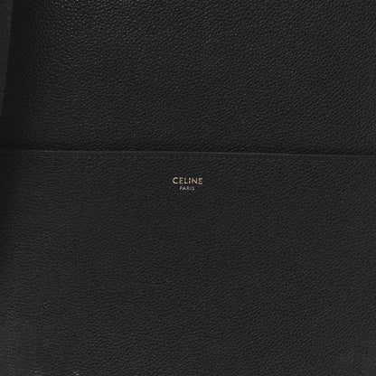 Celine Soft Grained Calfskin Sangle Bucket Bag Black 7 of 10