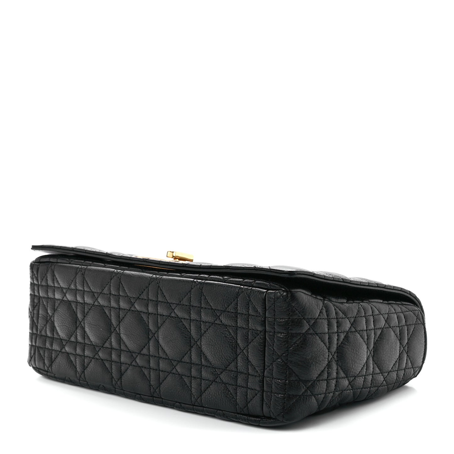 Grained Calfskin Cannage Large Caro Bag Black