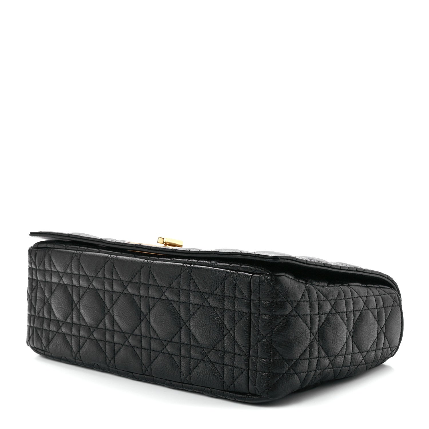 Christian Dior Grained Calfskin Cannage Large Caro Bag Black 9 of 12