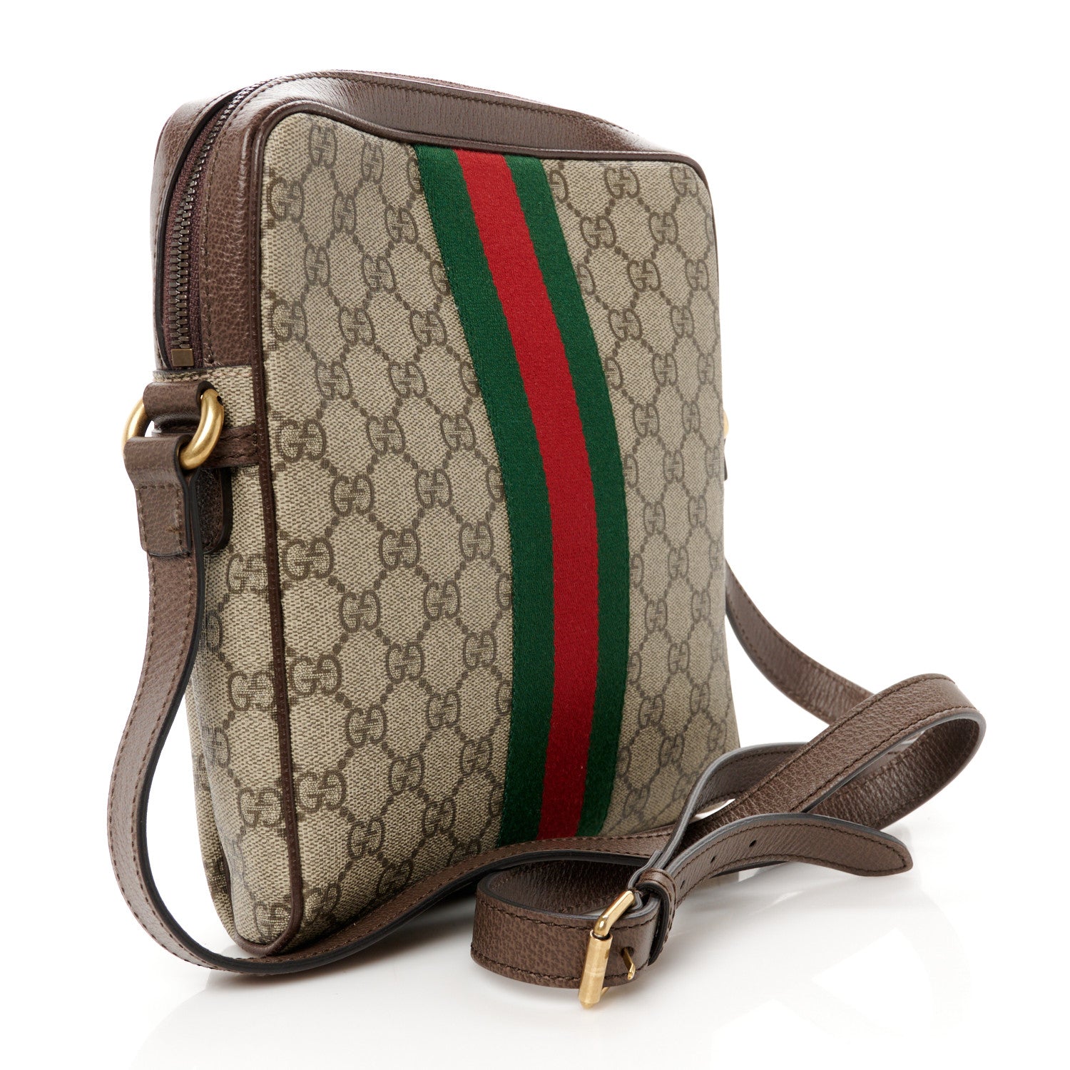Gucci GG Supreme Monogram Web Small Ophidia Messenger Bag Brown 3 of 12