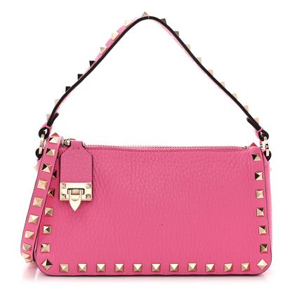 Valentino Garavani Pebbled Calfskin Small Rockstud Flip Lock Shoulder Bag Dawn Pink 1 of 10