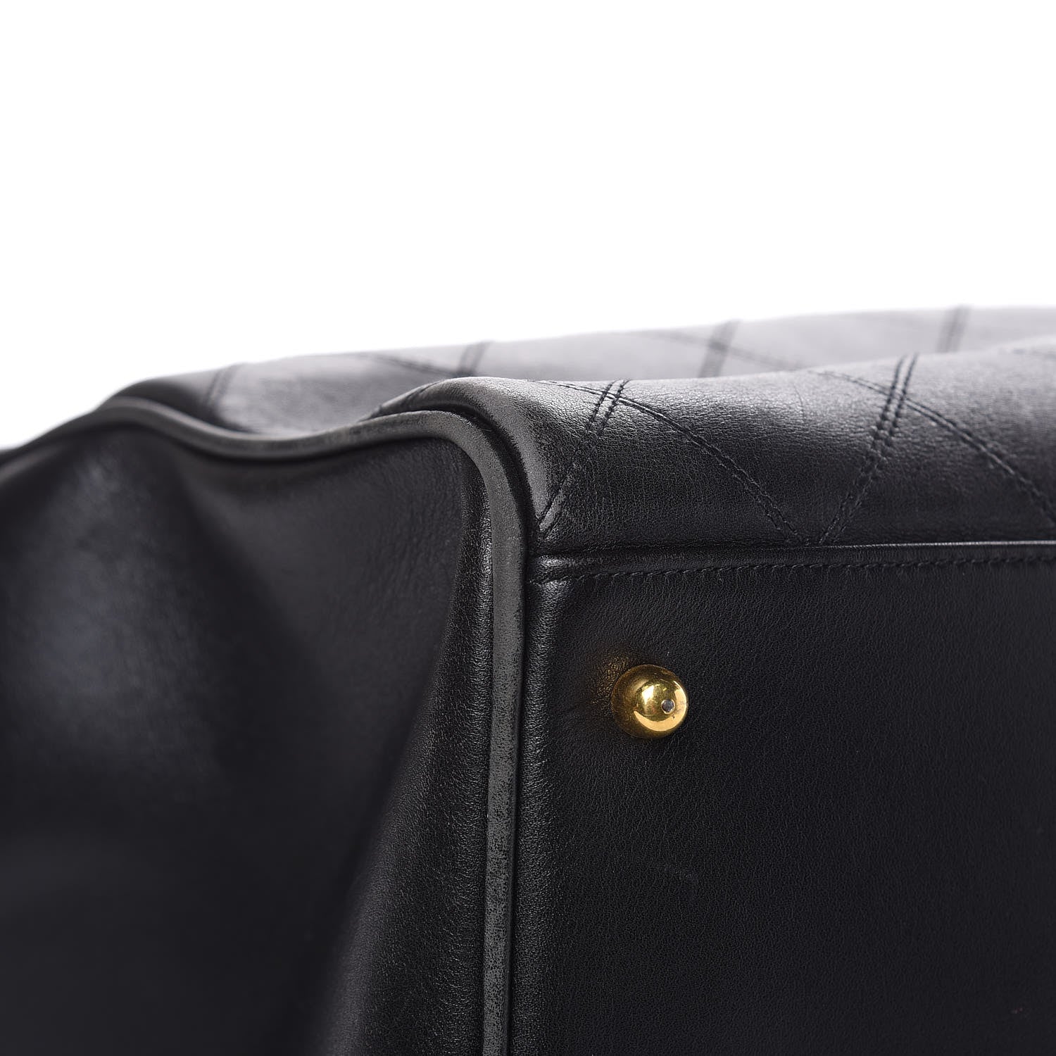 Chanel Calfskin Stitched XL Weekender Black 10 of 24
