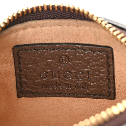 Gucci Monogram Jumbo GG Textured Dollar Calfskin Ophidia Key Case Camel Ebony New Acero 6 of 8