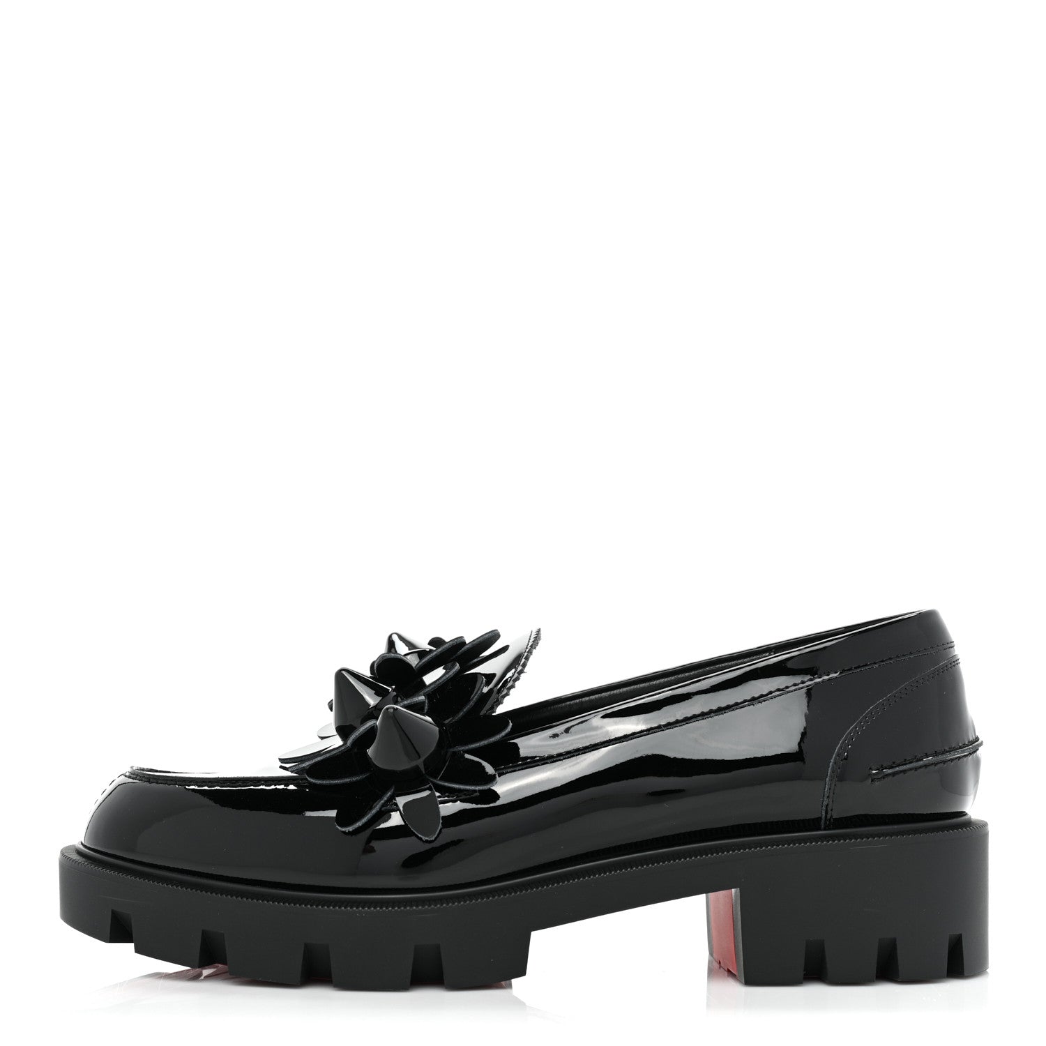Christian Louboutin Patent Daisy Loafers 38.5 Black 1 of 9
