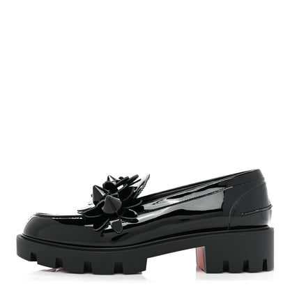 Christian Louboutin Patent Daisy Loafers 38.5 Black 1 of 9