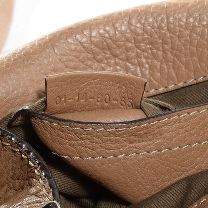 Chloe Calfskin Mini Marcie Round Crossbody Bag Nut 7 of 9