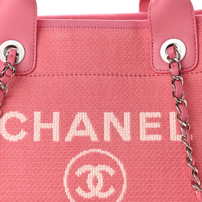 Chanel Mixed Fibers Small Deauville Tote Pink 8 of 10