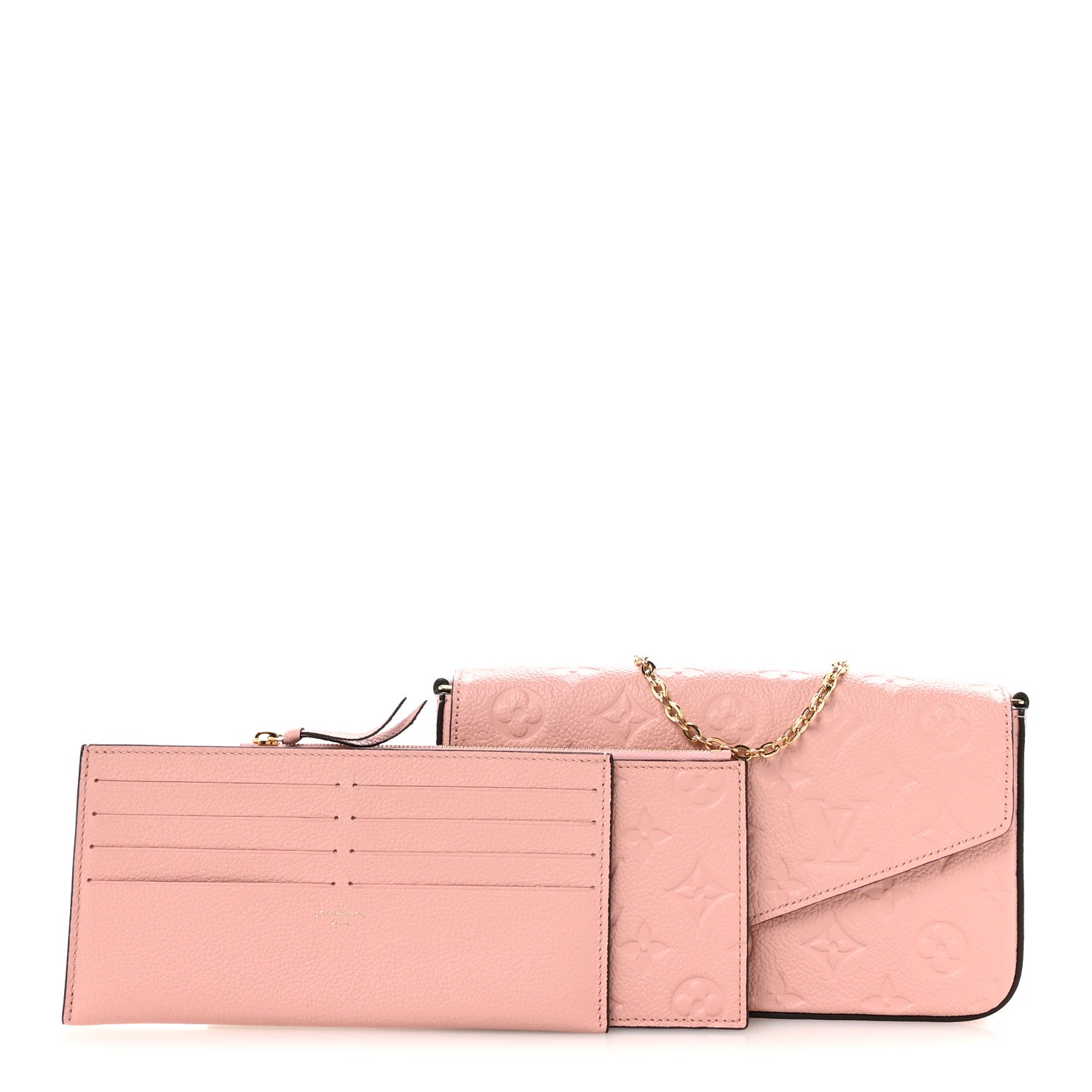 Louis Vuitton Empreinte Pochette Felicie Chain Wallet Rose Poudre 4 of 21