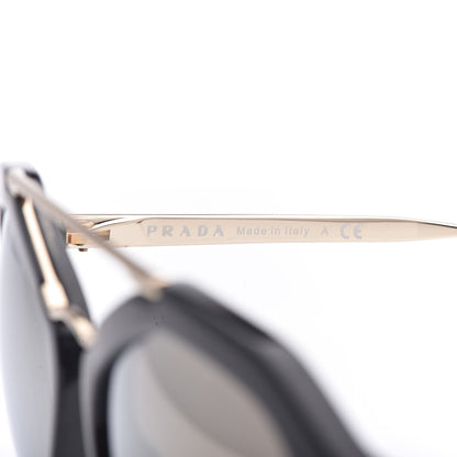 Prada Acetate Metal Cinema Sunglasses SPR 12Q Black 6 of 8