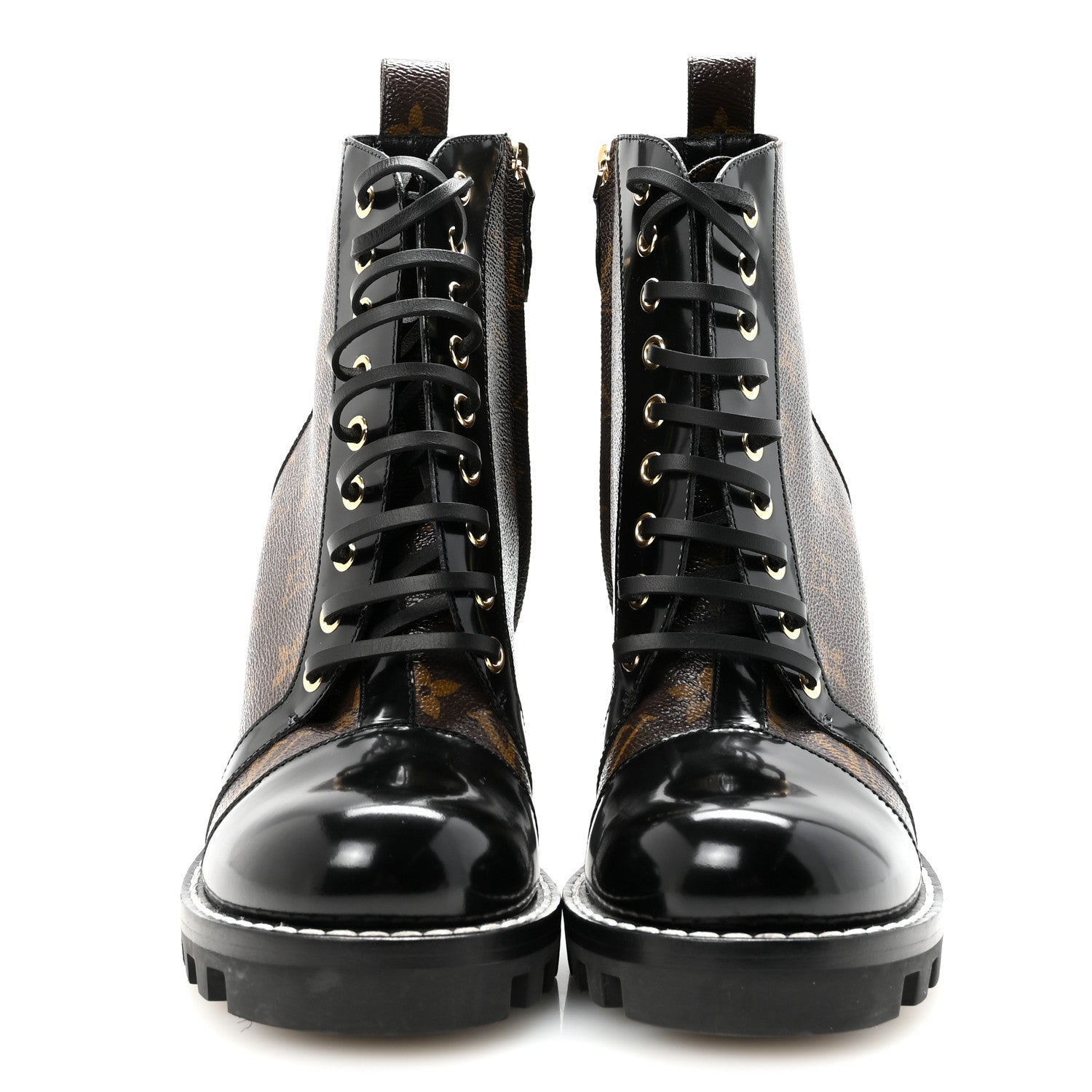 Louis Vuitton Patent Calfskin Monogram Star Trail Ankle Boots 39 Black 3 of 8