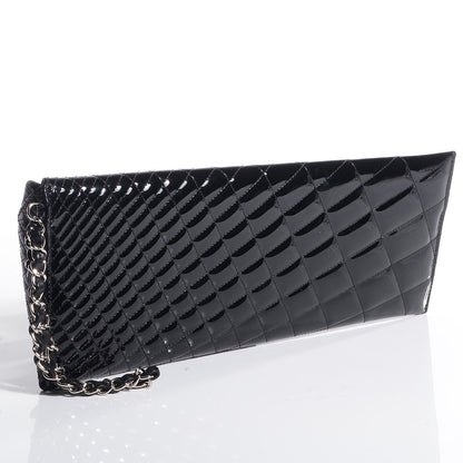 Chanel Patent Geometric Quilted Large Kaleidoscope Clutch Black 3 of 7