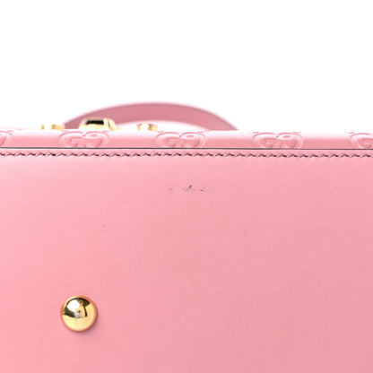 Gucci Guccissima Signature Small Padlock Top Handle Bag Rose Baby Candy 9 of 9