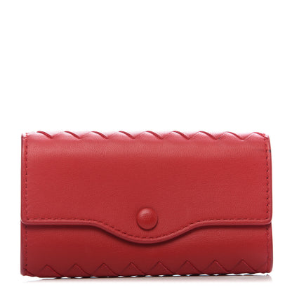 Bottega Veneta Nappa Intrecciato 6 Key Holder Red 1 of 9