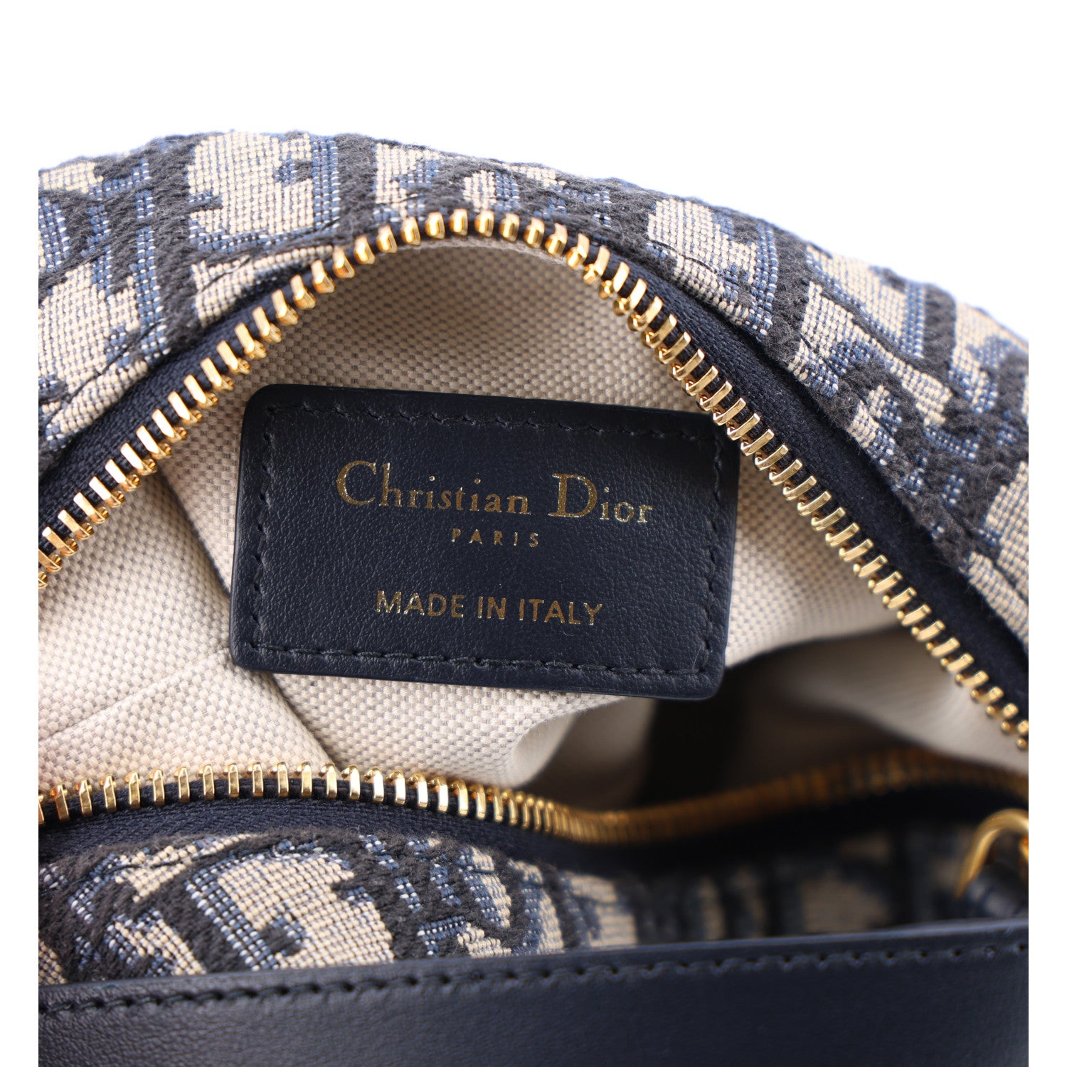 Christian Dior Oblique Jacquard Smooth Calfskin Mini D-Dream Blue