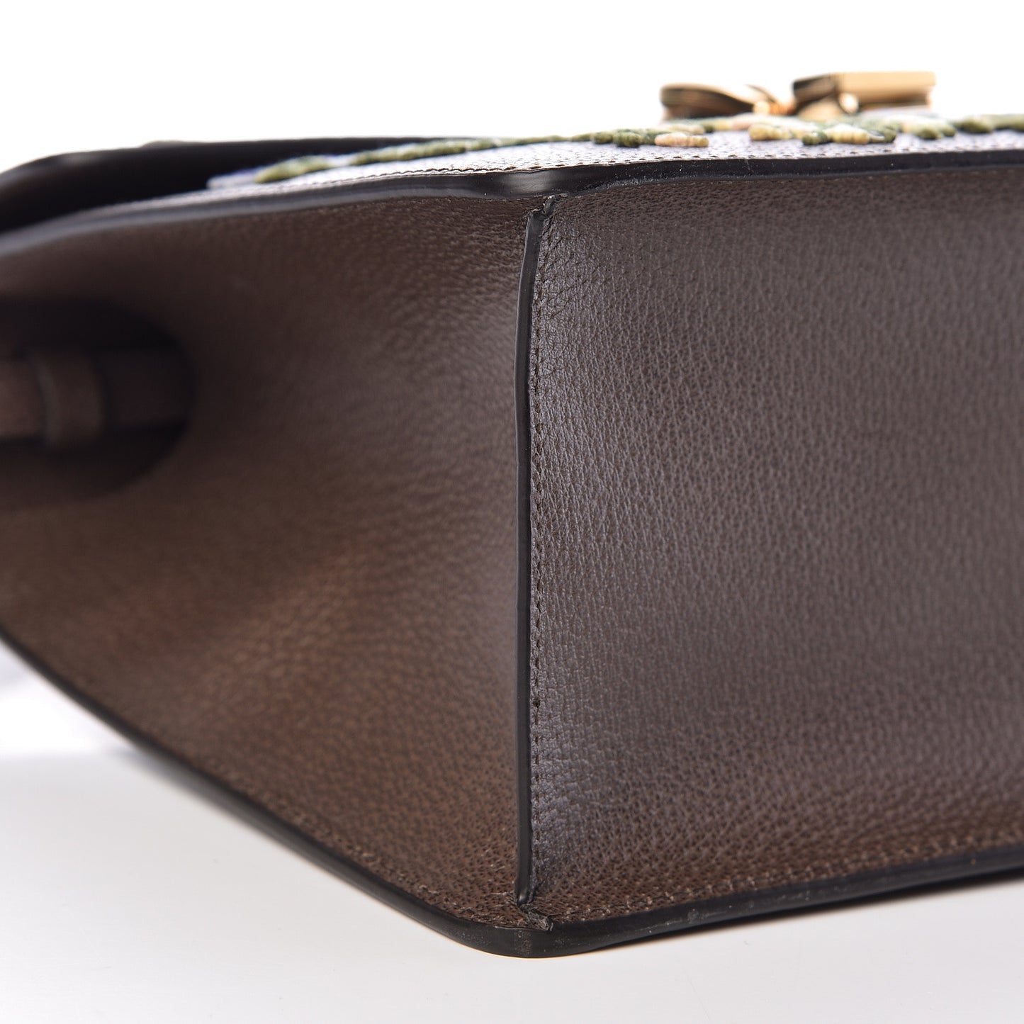 Calfskin Embroidered Medium Sylvie Top Handle Bag New Acero Multicolor