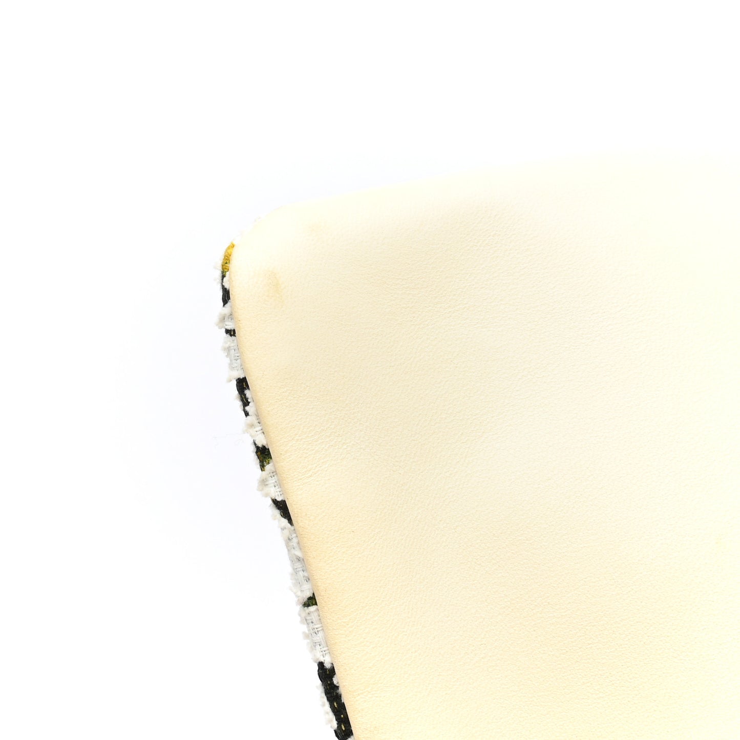 Tweed Quilted Floral Single Flap White