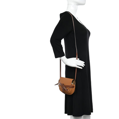 Loewe Grained Calfskin Mini Gate Crossbody Bag Caramel Pecan 2 of 9
