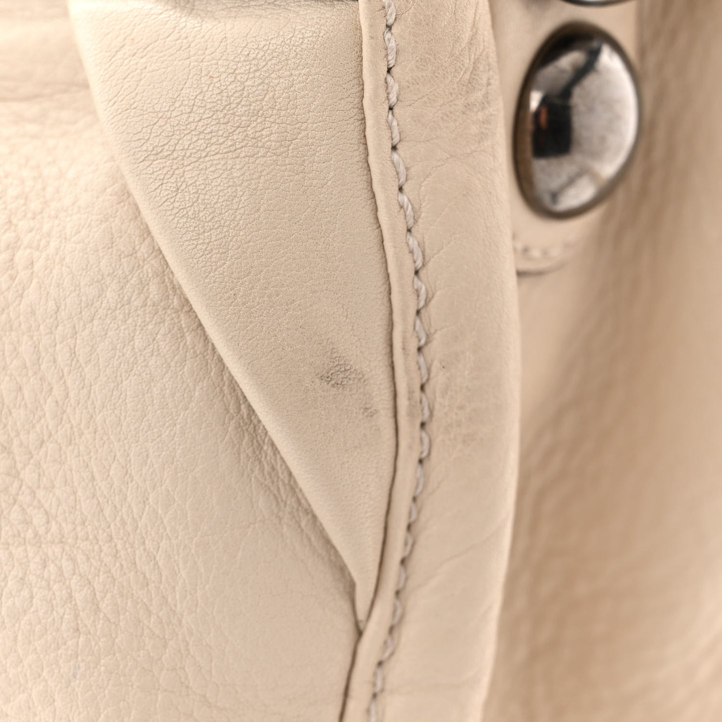 Pebbled Calfskin Medium Icon Bit Shoulder Bag Ivory