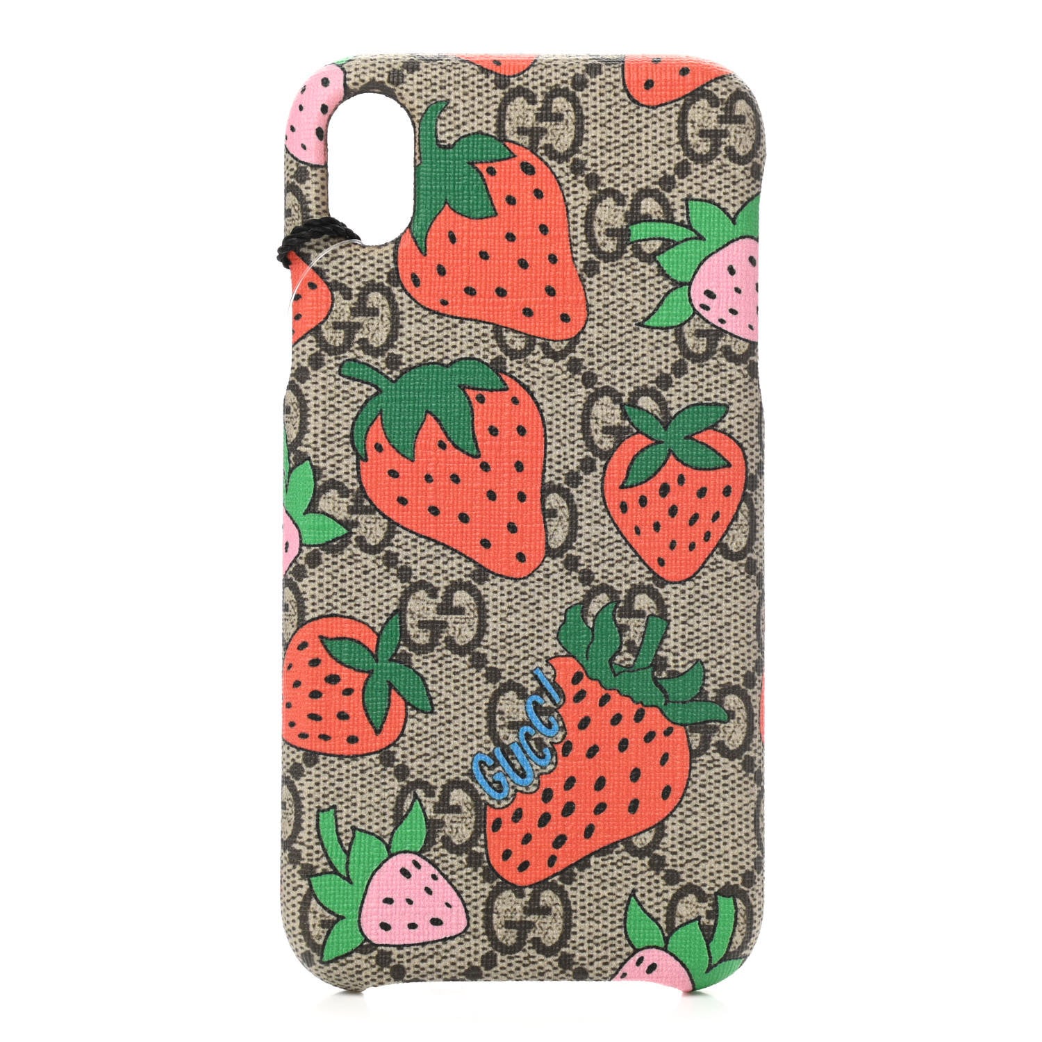 Gucci GG Supreme Monogram Strawberry iPhone XR Case 1 of 5