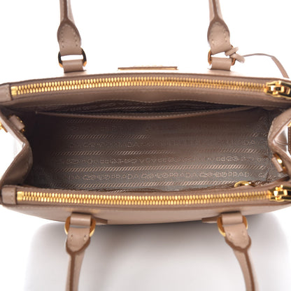 Prada Saffiano Mini Galleria Double Zip Tote Cammeo 6 of 8