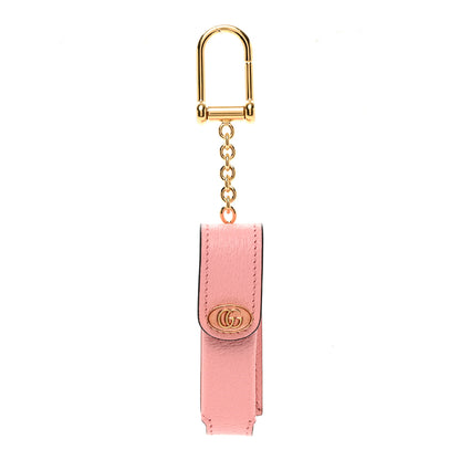 Gucci Textured Calfskin Enamel Single Porte Rouges Keychain Wild Rose 1 of 3