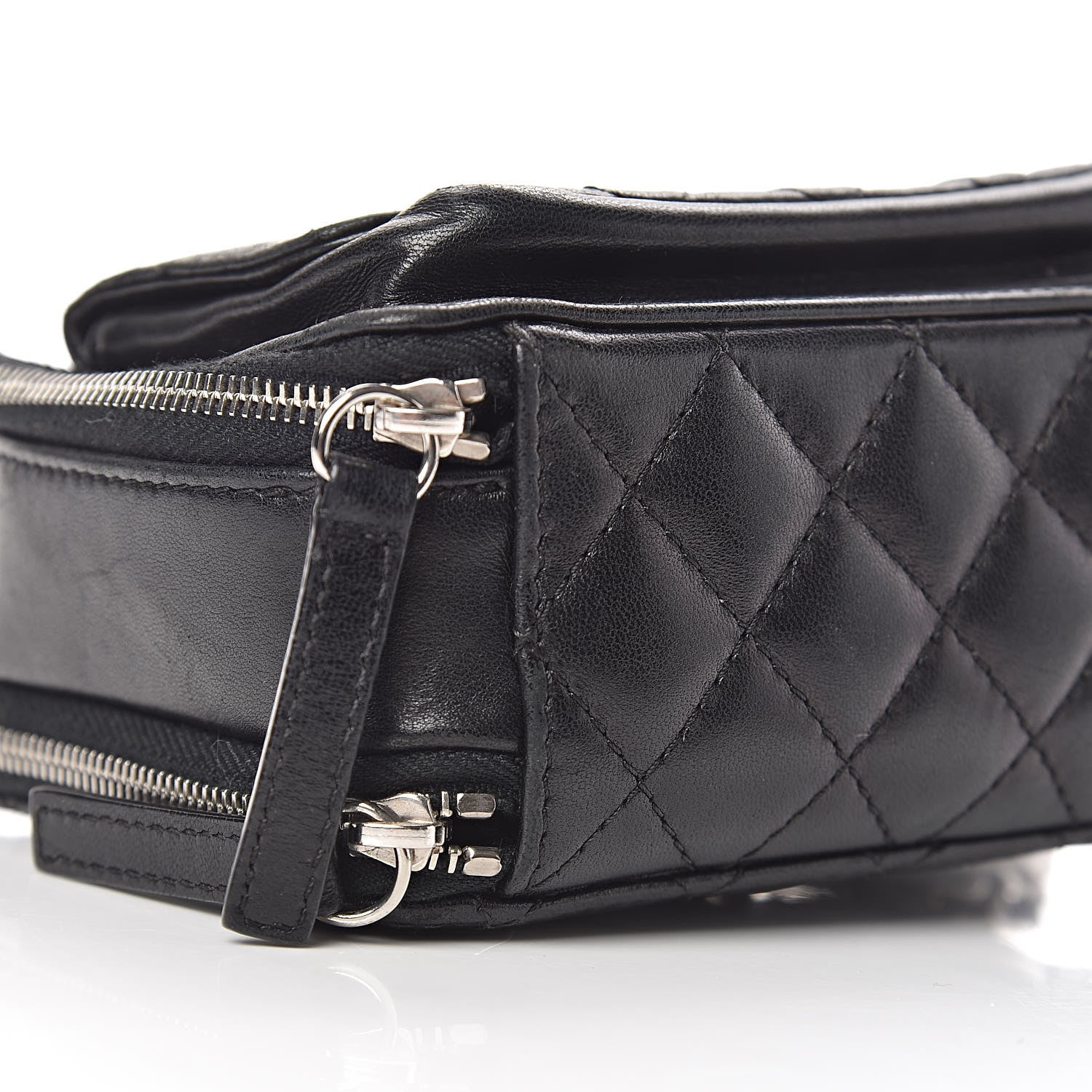 Chanel Lambskin Quilted Small Pocket Box Camera Case Black 10 of 11