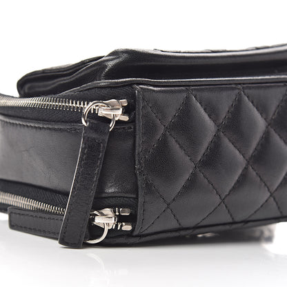 Chanel Lambskin Quilted Small Pocket Box Camera Case Black 10 of 11