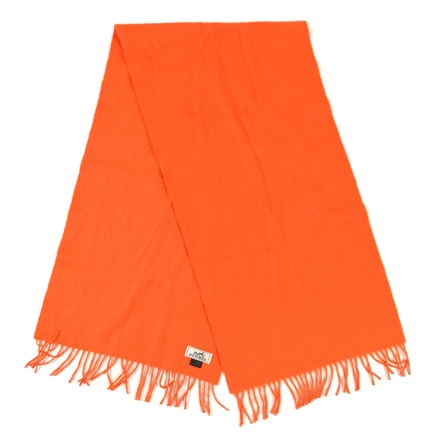 Cashmere Fringe Stole Orange