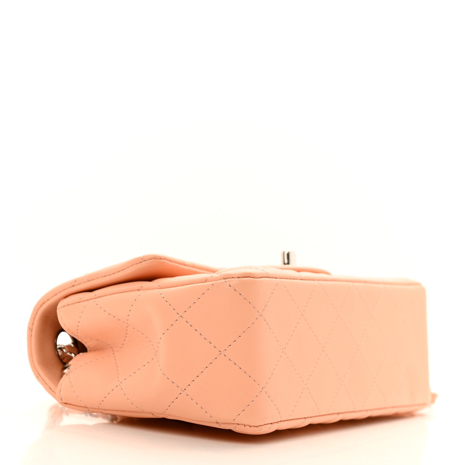 Chanel Lambskin Quilted Mini Rectangular Flap Light Pink 4 of 10