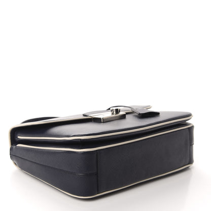 Prada Saffiano Lux Sound Top Handle Baltico Talco 4 of 10