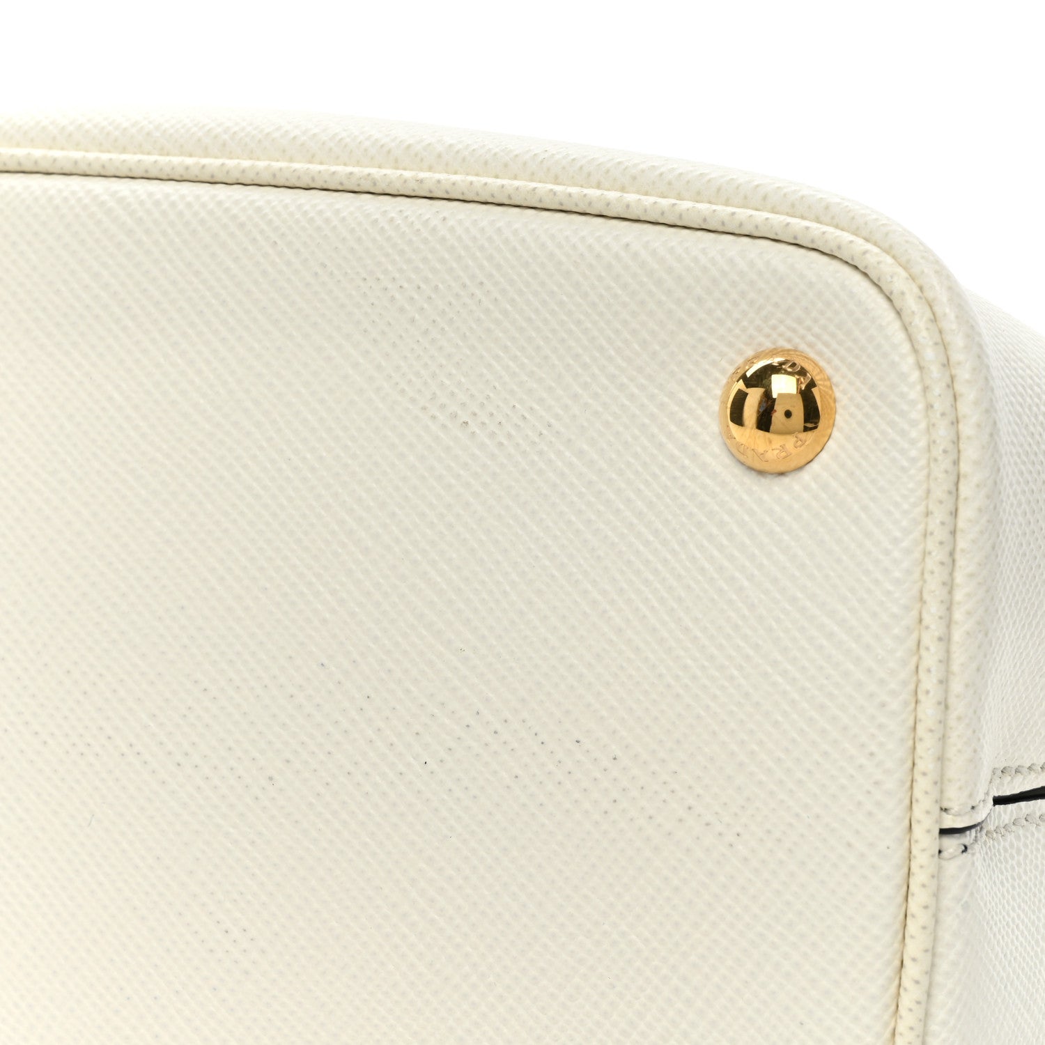 Prada Saffiano Cuir Medium Panier Bucket Bag Bianco Black 11 of 15