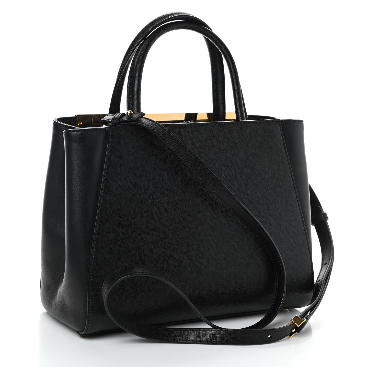 Fendi Vitello Elite Petite 2Jours Tote Black 3 of 9
