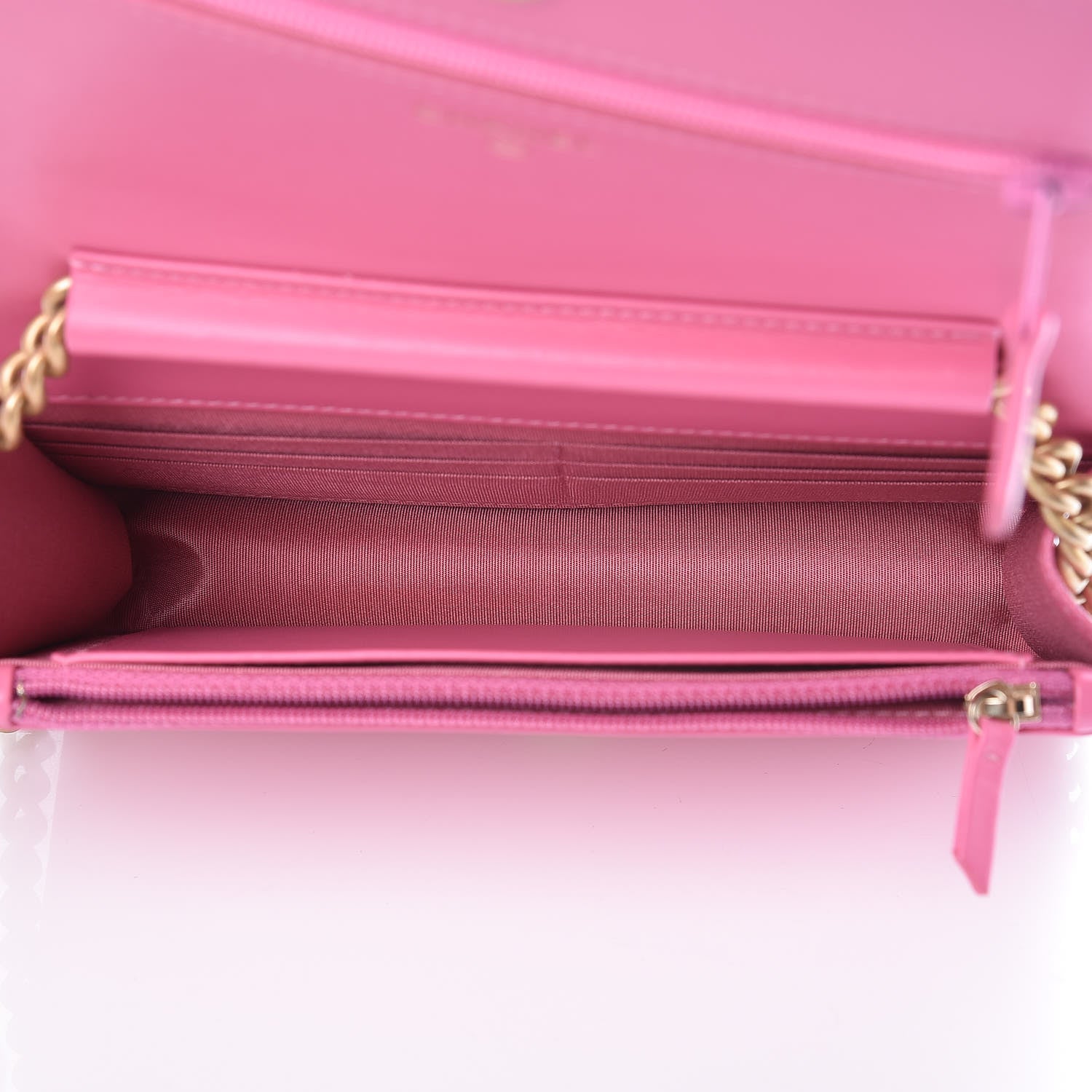 Chanel Caviar Quilted Boy Wallet On Chain WOC Pink 5 of 14