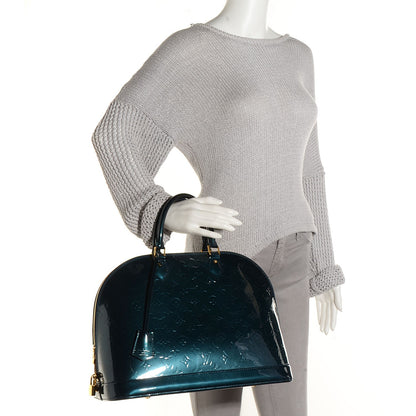 Louis Vuitton Vernis Alma GM Blue Nuit 2 of 8