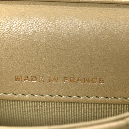 Chanel Lambskin Enamel Quilted Coco Hearts Clutch With Chain Light Green 7 of 11