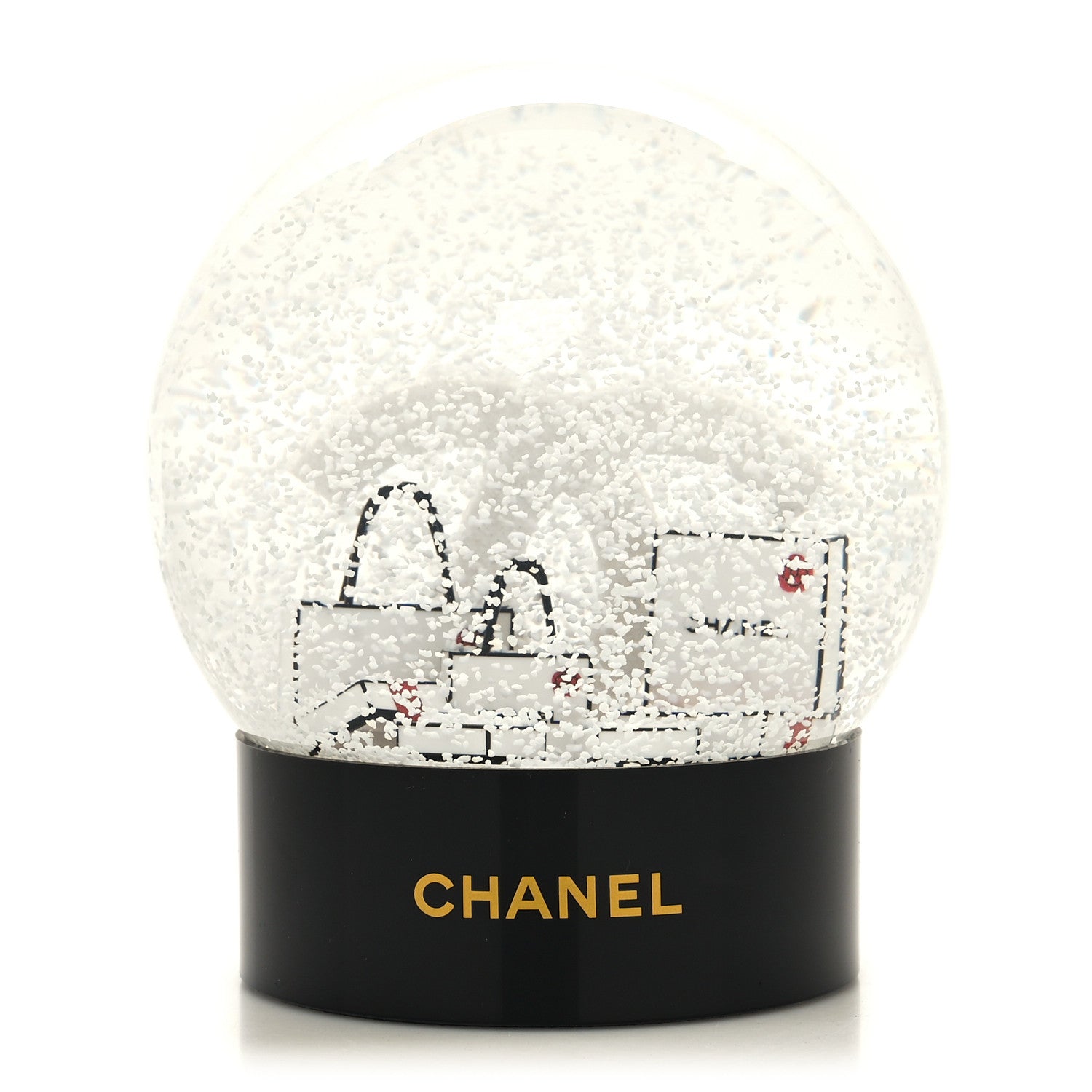 Chanel Glass CC Shopping Bag Snow Globe 3 of 8