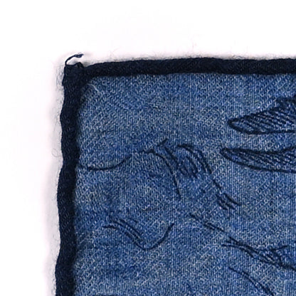 Hermes Cashmere Silk Nothing But A Dreamer Scarf 100 Bleu Chine Indigo Marine 4 of 4