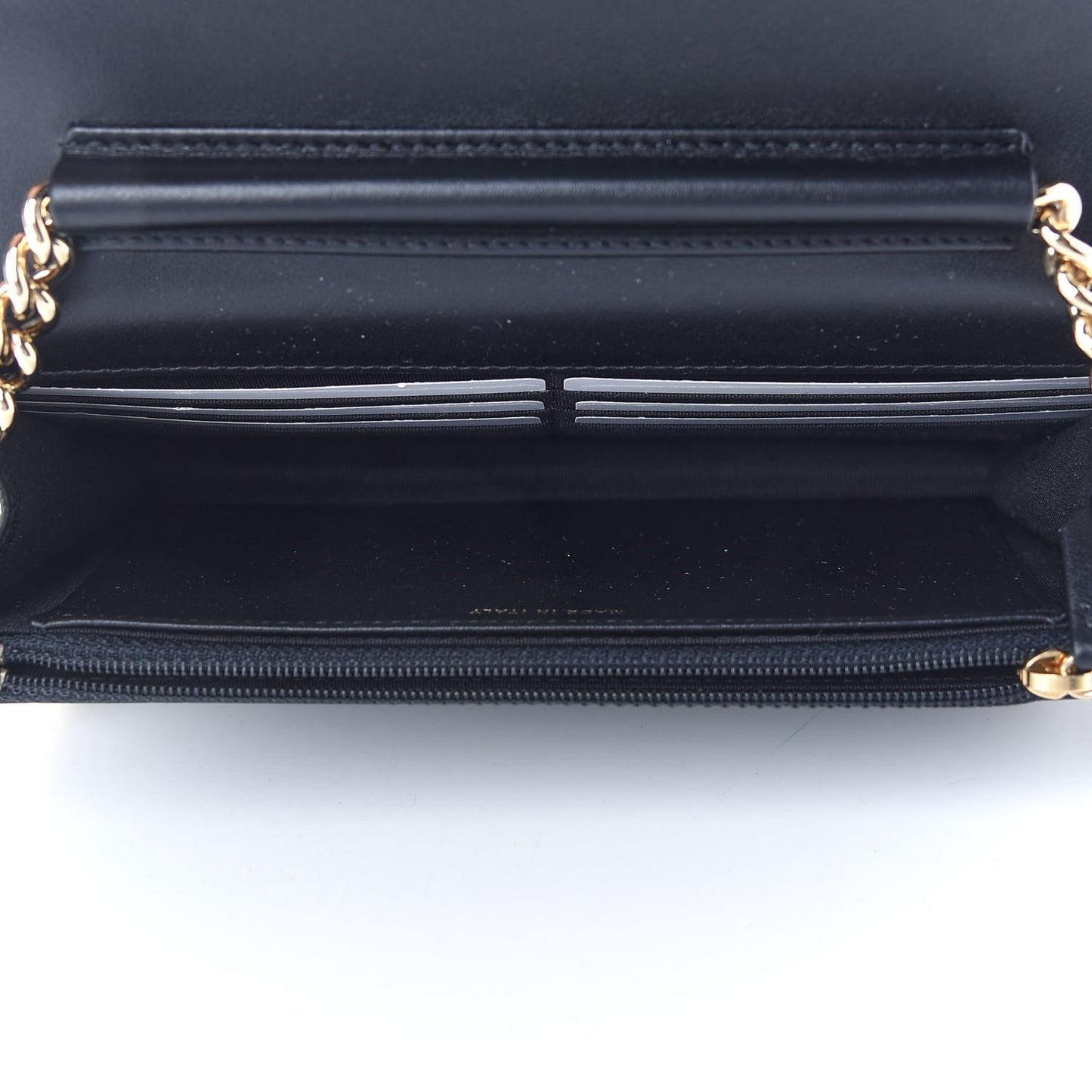Caviar Quilted Boy Wallet On Chain WOC Black
