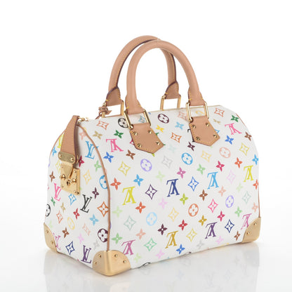 Louis Vuitton Monogram Multicolor Speedy 30 White 3 of 7