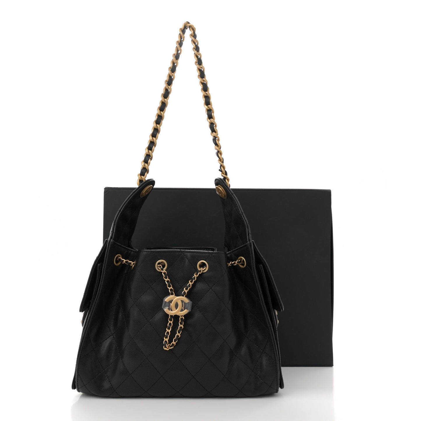 Caviar Quilted Small Chanel 25 Handbag Black