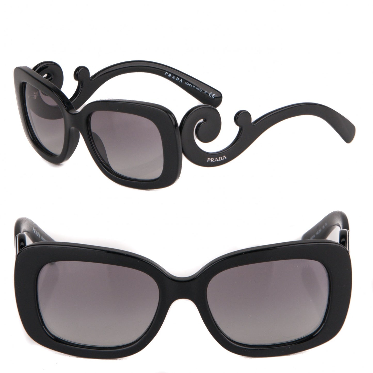 Acetate Baroque Sunglasses SPR 27O Black